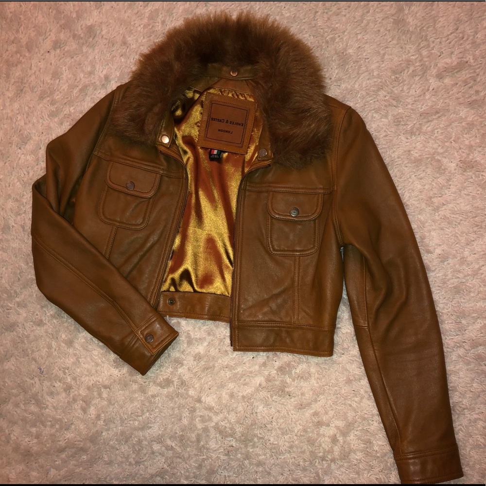 Genuine Leather light brown jacket
